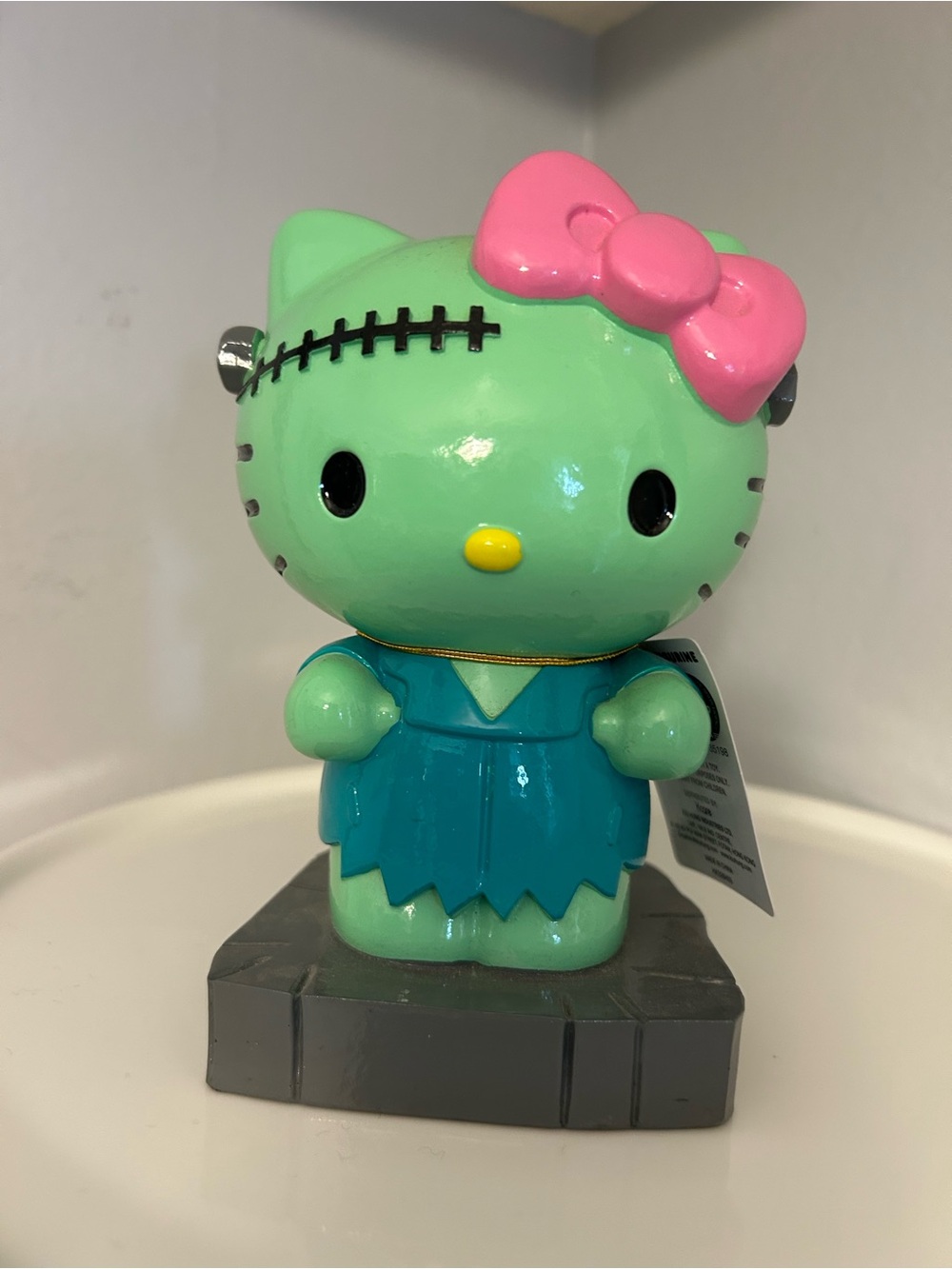 Halloween Hello Kitty Frankenstein Figure in Mint Green, Teal & Pink